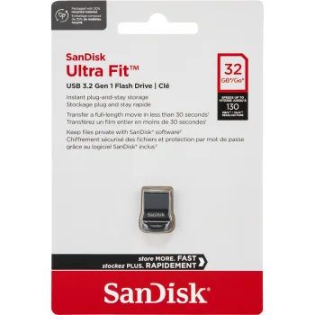 USB zibatmiņa SanDisk Cruzer Ultra Fit 32 GB USB 3.2 SDCZ430-032G-G46, melna