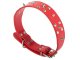 Adjustable Dog Collar with Studs, Faux Leather, XL