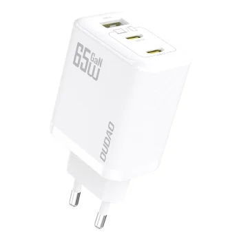 Dudao A29 65W GaN tīkla lādētājs 2x USB-C / 1x USB-A - balts