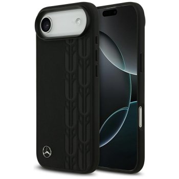 Mercedes Leather Laurel Leaves MagSafe vāciņš iPhone Air - Melns