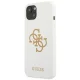 Guess чехол для iPhone 13 mini белый Silicone 4G Logo
