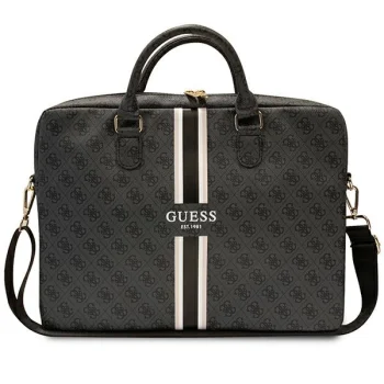 Сумка Guess 4G Printed Stripes для ноутбука до 16", черная