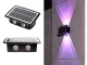 Multicolor LED Solar Facade Wall Lamp with Twilight Sensor IP65
