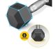 4Fizjo HEX Steel Dumbbell Weight for Fitness Sports Strength Training 2.5kg (1 piece)