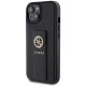Guess Grip Stand 4G Saffiano Strass case for iPhone 15 - black