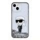 Чехол Karl Lagerfeld для iPhone 15 Liquid Glitter Ikonik, прозрачный