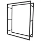 Металлическая дровница для камина 100 x 80 x 25 см, черная