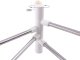 Swivel Bathroom Towel Rack with 4 Arms, White
