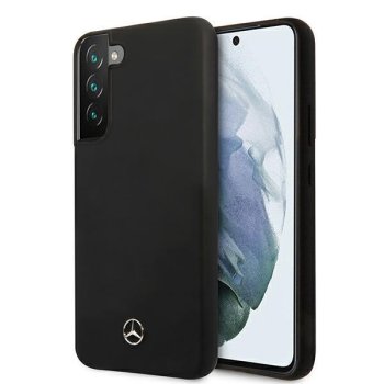 Mercedes silikona vāciņš Samsung Galaxy S22+ Melns