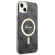 Apple iPhone 14 Plus 6.7\" Guess 4G Print MagSafe Case Cover (GUBPP14MH4EACSK) + Charger, Black | Telefona Maciņš...