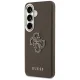 Guess Grained Big 4G Metal Logo vāciņš Samsung Galaxy S26+, brūns
