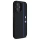 BMW iPhone 16 vāciņš Silicone Hexagon Blue Line MagSafe, melns