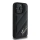 Чехол Karl Lagerfeld для iPhone 16 Pro Max Diagonal Quilted Script, черный