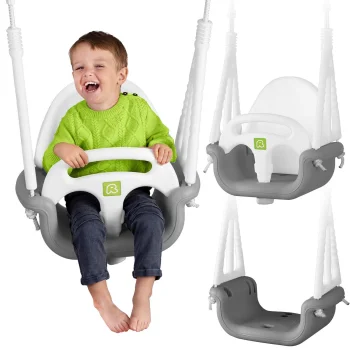 Детские качели 3-в-1 Ricokids, серо-белые