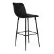 ModernHome Quilted Velvet Bar Stool with Footrest, Black