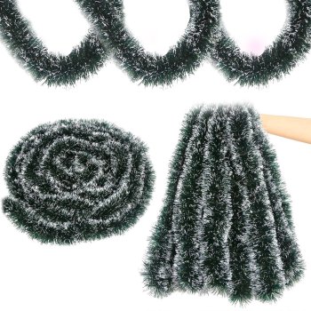 Mākslīgā Ziemassvētku virtene eglītei 5m, zaļi balta