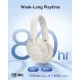 Беспроводные наушники Baseus Bass BH1 NC с ANC, Starlight Off-White