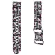 Hello Kitty Universal 22mm Smartwatch Strap Silicone Heads & Stripes, Black