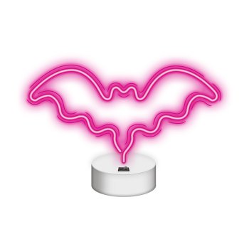 Bat LED Neon Sign Light on Stand NNE07 Neolia, Pink