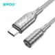 BWOO BZ65 USB-C uz 3.5mm audio un datu adapteris, pelēks