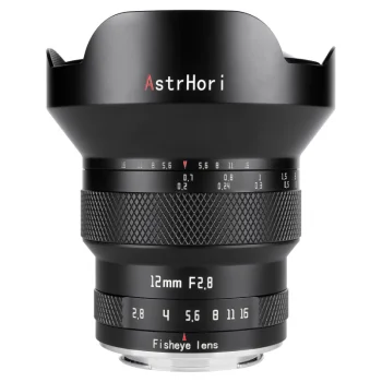 AstrHori MF 12mm f/2.8 Full-frame Fisheye zivs acs objektīvs Nikon Z