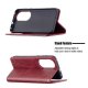 Huawei P50 Geometric Pattern Leather Stand Case Cover - Red | Vāks Maciņš Maks Grāmatiņa Apvalks