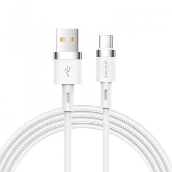 Joyroom USB - USB Type C Data Charging Cable 2,4A, 1,2m, White | Lādētājvads Datu Pārraides Kabelis