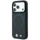 Чехол BMW M Kevlar Blue Print Ring MagSafe для iPhone 18 Pro / 17 Pro, черный