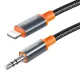 Mcdodo CA-0780 Audio Cable iPhone Apple Lightning to Mini Jack AUX 3,5mm, 1.2m, Black | Audio Vads Pāreja...