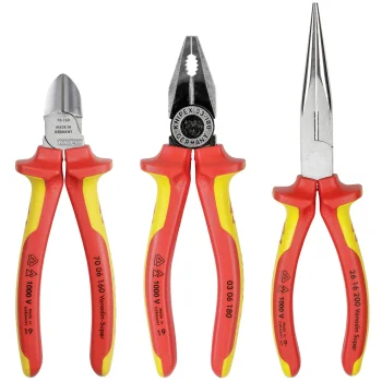 KNIPEX Electro Set Pliers Set, 3-Piece, Red/Yellow