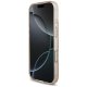 Чехол Guess IML Flowers Electro Pearl Strap MagSafe для iPhone 17 — розовый