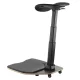 Maclean MC-872 ergonomisks biroja krēsls ar pretnoguruma paklājiņu, melns