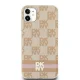 DKNY iPhone 11 / XR vāciņš IML Checkered Mono Pattern MagSafe, rozā