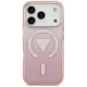 Guess IML Gradient Triangle Logo MagSafe vāciņš Apple iPhone 17 Pro, Rozā