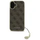 Guess iPhone 16 Plus Case 4G Charms Collection, Brown