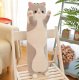 Mīkstā bērnu rotaļlieta, garš plīša spilvens kaķis - batons 60cm, Pelēks | Plush Cat-shaped Hugging Pillow