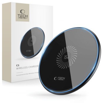 Tech-Protect QI15W-C1 induktīvā lādētāja 15W - melna