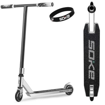 SOKE EVO Pro Stunt Scooter for Street Riding, Silver