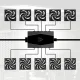ARCTIC 10 portu PWM datora korpusa ventilatoru centrmezgls (SATA)