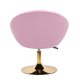 Ergonomisks samta grozāmais krēsls 4Rico QS-BL12G, rozā
