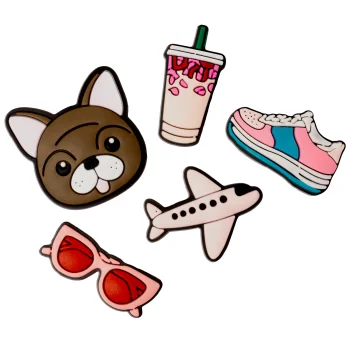 TFO 3D uzlīmes Pink, 5 gab. komplekts