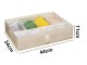 Drawer Organizer for Underwear and Socks, Closet Storage Box with Dividers, white