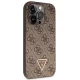 Чехол Guess для iPhone 15 Pro Crossbody 4G Metal Logo, коричневый