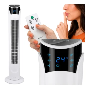 Ruhhy 83cm Tower Fan with Remote Control, White