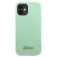 Apple iPhone 12 mini 5.4\'\' Guess Metal Logo Script Case Cover (GUHCP12SLSLMGGN), Green