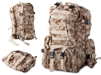 Mugursoma Tūrisma Pārgājienu Ceļojumu Kempinga Soma 48,5L, Brūns | Backpack Tourism Hiking Travel Camping Bag