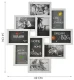 Fotorāmis kolāža 10 fotogrāfijām 10x15 cm, RUHHY, balts
