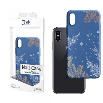 Apple iPhone X / Xs 10 5.8" 3MK Matt Case Cover Winter Edition, Blue | Telefona Maciņš Vāciņš Apvalks