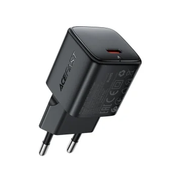 Acefast A118 GaN PD 30W USB-C Wall Charger, Black