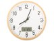 Wall clock large silent 30cm round pointer date temperature seconds